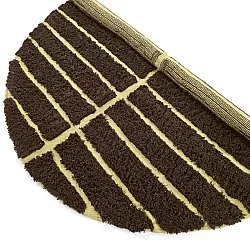 Alfombras redondeadas - Ikara Natural Cotton Shaggy (marrón)