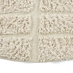 Alfombras redondeadas - Ikara Natural Cotton Shaggy (crema)