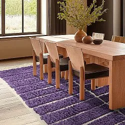 Alfombras de pelo largo - Ikara Natural Cotton Shaggy (púrpura)