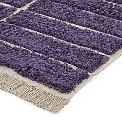 Alfombras de pelo largo - Ikara Natural Cotton Shaggy (púrpura)