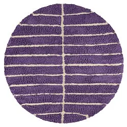 Alfombras redondeadas - Ikara Natural Cotton Shaggy (púrpura)