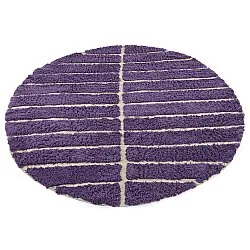 Alfombras redondeadas - Ikara Natural Cotton Shaggy (púrpura)