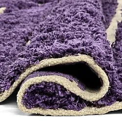 Alfombras redondeadas - Ikara Natural Cotton Shaggy (púrpura)