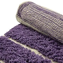 Alfombras redondeadas - Ikara Natural Cotton Shaggy (púrpura)