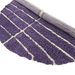Alfombras redondeadas - Ikara Natural Cotton Shaggy (púrpura)
