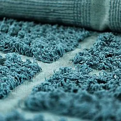 Alfombras de pelo largo - Ikara Natural Cotton Shaggy (turquesa)