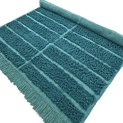 Alfombras de pelo largo - Ikara Natural Cotton Shaggy (turquesa)