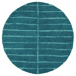 Alfombras redondeadas - Ikara Natural Cotton Shaggy (turquesa)