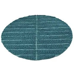 Alfombras redondeadas - Ikara Natural Cotton Shaggy (turquesa)