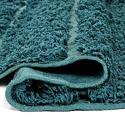 Alfombras redondeadas - Ikara Natural Cotton Shaggy (turquesa)