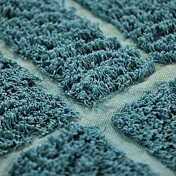Alfombras redondeadas - Ikara Natural Cotton Shaggy (turquesa)