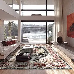Alfombra Wilton - Javis (rojo/multicolor)