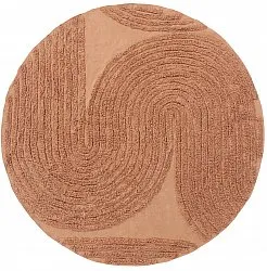 Alfombras redondeadas - Jovie Natural Cotton Shaggy (terracota)
