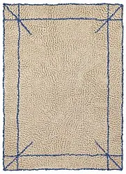 Alfombras de pelo largo - Kairi Natural Cotton Shaggy (beige/azul)