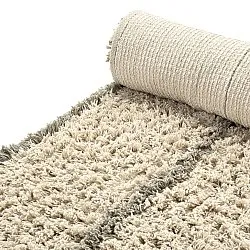 Alfombras de pelo largo - Kairi Natural Cotton Shaggy (beige/topo)