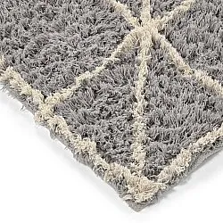 Alfombras de pelo largo - Kairi Natural Cotton Shaggy (gris/beige)