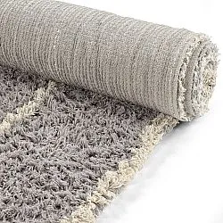 Alfombras de pelo largo - Kairi Natural Cotton Shaggy (gris/beige)