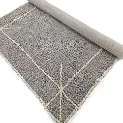 Alfombras de pelo largo - Kairi Natural Cotton Shaggy (gris/beige)
