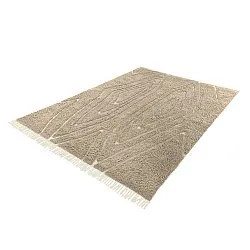 Alfombras de pelo largo - Kindon Natural Cotton Shaggy (beige/blanco)