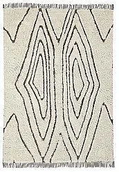 Alfombras de pelo largo - Kindon Natural Cotton Shaggy (blanco roto/marrón)