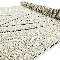 Alfombras de pelo largo - Kindon Natural Cotton Shaggy (blanco roto/marrón)