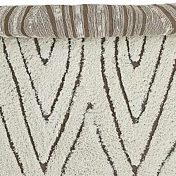Alfombras de pelo largo - Kindon Natural Cotton Shaggy (blanco roto/marrón)
