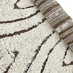 Alfombras de pelo largo - Kindon Natural Cotton Shaggy (blanco roto/marrón)