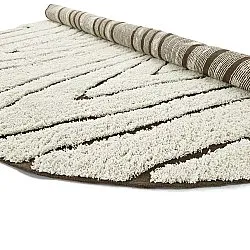 Alfombras redondeadas - Kindon Natural Cotton Shaggy (blanco roto/marrón)