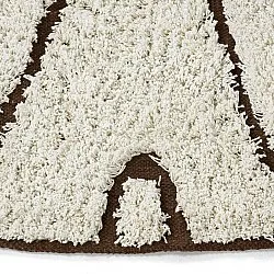Alfombras redondeadas - Kindon Natural Cotton Shaggy (blanco roto/marrón)