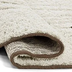 Alfombras redondeadas - Kindon Natural Cotton Shaggy (blanco roto/marrón)