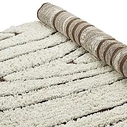 Alfombras redondeadas - Kindon Natural Cotton Shaggy (blanco roto/marrón)