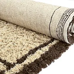 Alfombras de pelo largo - Lana Natural Cotton Shaggy (beige/marrón)