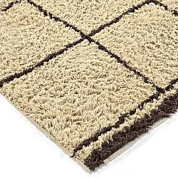 Alfombras de pelo largo - Lana Natural Cotton Shaggy (beige/marrón)