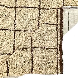 Alfombras de pelo largo - Lana Natural Cotton Shaggy (beige/marrón)
