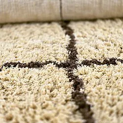 Alfombras de pelo largo - Lana Natural Cotton Shaggy (beige/marrón)
