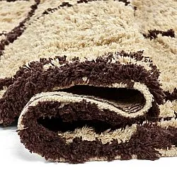 Alfombras redondeadas - Lana Natural Cotton Shaggy (beige/marrón)
