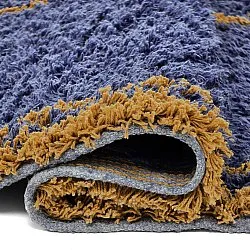 Alfombras de pelo largo - Lana Natural Cotton Shaggy (azul/amarillo)