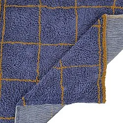 Alfombras de pelo largo - Lana Natural Cotton Shaggy (azul/amarillo)