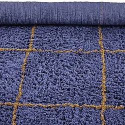 Alfombras de pelo largo - Lana Natural Cotton Shaggy (azul/amarillo)