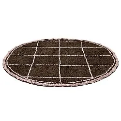Alfombras redondeadas - Lana Natural Cotton Shaggy (marrón)