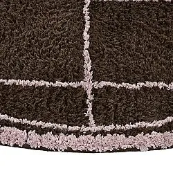 Alfombras redondeadas - Lana Natural Cotton Shaggy (marrón)