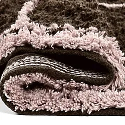 Alfombras redondeadas - Lana Natural Cotton Shaggy (marrón)