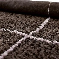Alfombras redondeadas - Lana Natural Cotton Shaggy (marrón)
