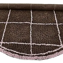 Alfombras redondeadas - Lana Natural Cotton Shaggy (marrón)