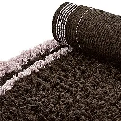 Alfombras redondeadas - Lana Natural Cotton Shaggy (marrón)