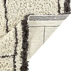 Alfombras de pelo largo - Lana Natural Cotton Shaggy (crema/gris oscuro)