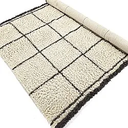 Alfombras de pelo largo - Lana Natural Cotton Shaggy (crema/gris oscuro)