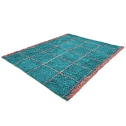 Alfombras de pelo largo - Lana Natural Cotton Shaggy (turquesa/rosa)