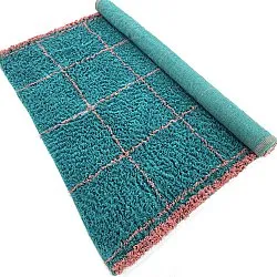 Alfombras de pelo largo - Lana Natural Cotton Shaggy (turquesa/rosa)