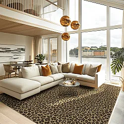 Alfombra Wilton - Leopard (marrón)